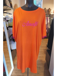 Long tee-shirt orange Amalfi
