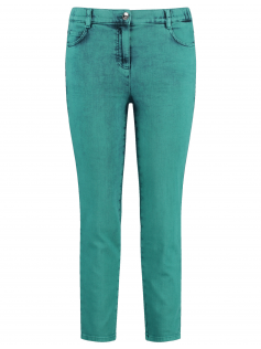 Jeans teinté vert