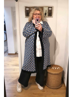 Maxi cardigan imprimé bleu