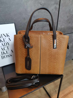 Sac cognac en cuir