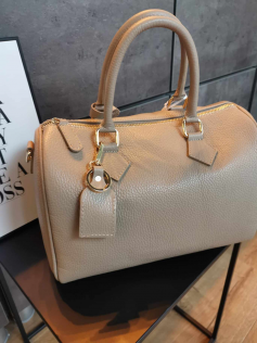 Sac en cuir beige