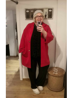 Manteau pilou rouge