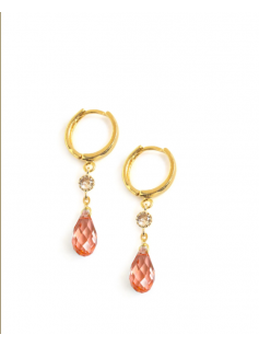 Boucles goutte corail