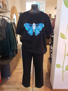 Tee-shirt papillon bleu