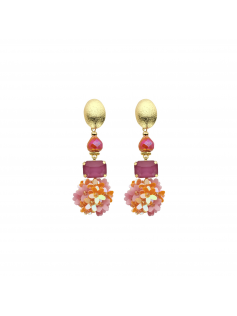 Boucles rose orange