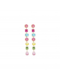 Boucles en strass multicolores