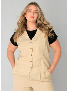 Gilet de costume beige