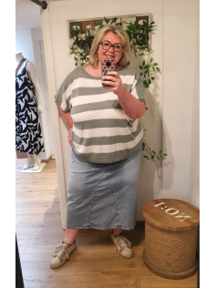 Pull rayé menthe