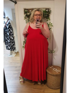 Maxi robe swing rouge