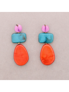 Boucles en résine orange