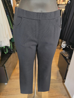 Pantalon moucheté noir gris