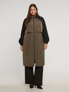 Longue veste à capuche