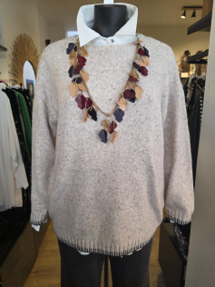 Pull beige mélange