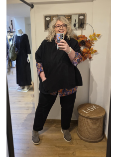 Pull poncho noir