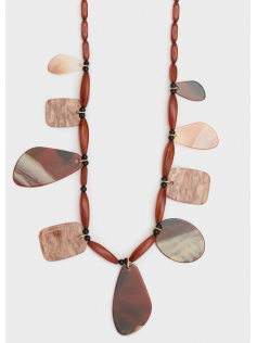 Sautoir en résine marron