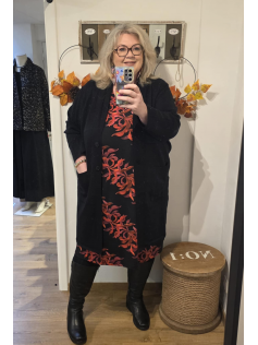 Long gilet noir Madelyn