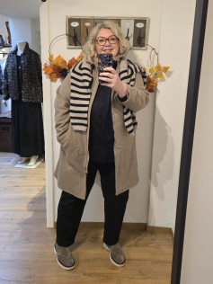 Manteau beige zippé
