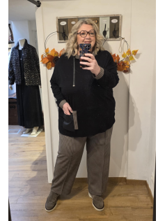 Pantalon suédine pied de poule