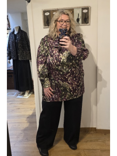 Tunique bordeaux et vert