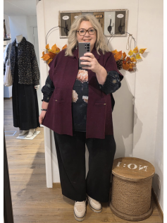 Gilet cape lie de vin