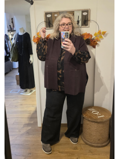 Gilet cape marron chocolat