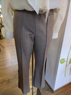 Pantalon ligné marron