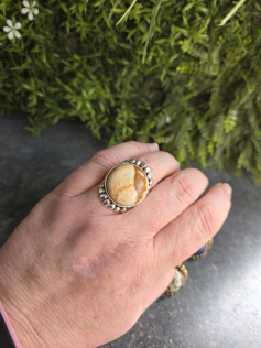 Bague jaspe paysager