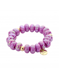 Bracelet en résine mauve