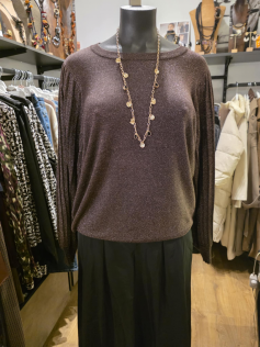 Pull en lurex black coffee