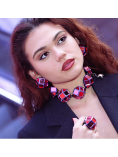 Boucles labyrinthe rouge