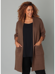 Long gilet marron Madelyn