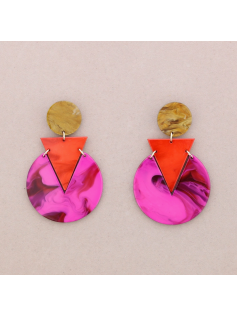 Boucles roses rondes