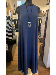 Robe longue bleu gris
