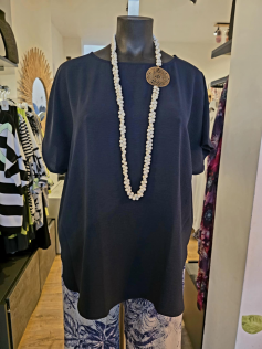 Blouse fluide marine