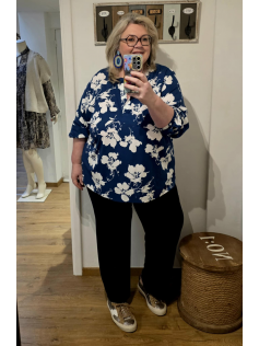 Tunique bleue fleurie