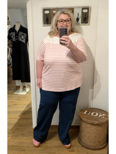 Tee-shirt marinière rose