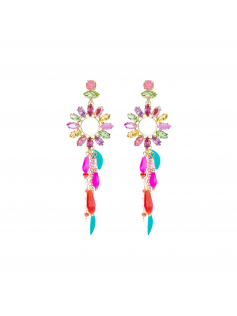 Longues boucles multicolores