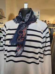 Bandana brodé marine