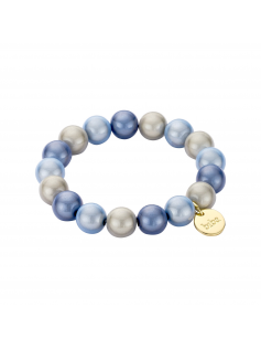 Bracelet space beads bleu gris