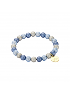 Bracelet space beads bleu gris