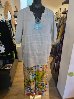 Tunique beige chiffon