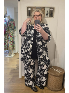 Pantalon extra large fleuri