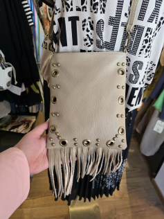 Sac à franges beige