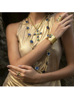 Sautoir skylea bleu roi