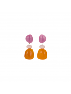 Boucles rose et orange