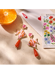 Boucles poissons roses