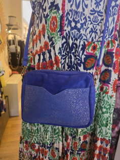 Sac en daim cobalt