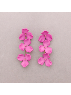 Boucles fleurs roses