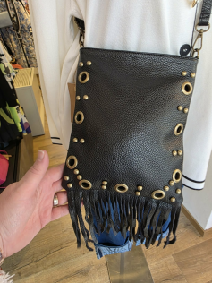 Sac noir à franges