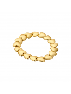 Bracelet coeur doré mat